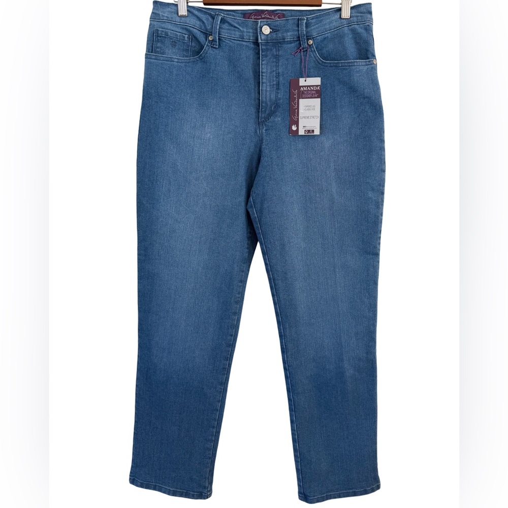 Gloria Vanderbilt Amanda Women’s Blue Denim Jeans New! Size 12